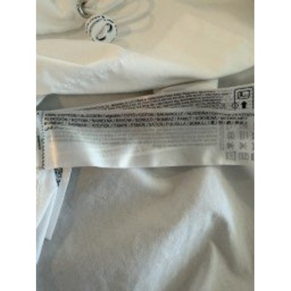 MNG Mango White 100% Cotton Cropped Snap Front Shirt Adjustable Hem Size 4 - Picture 3 of 8